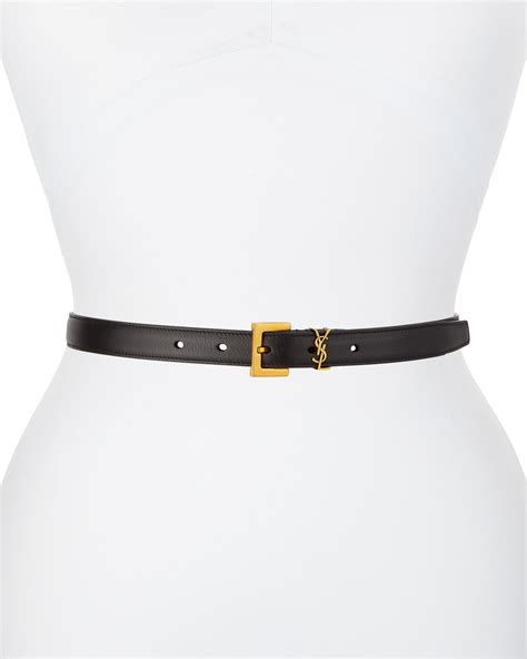 ysl cintura leather belt|saint laurent monogram leather belt.